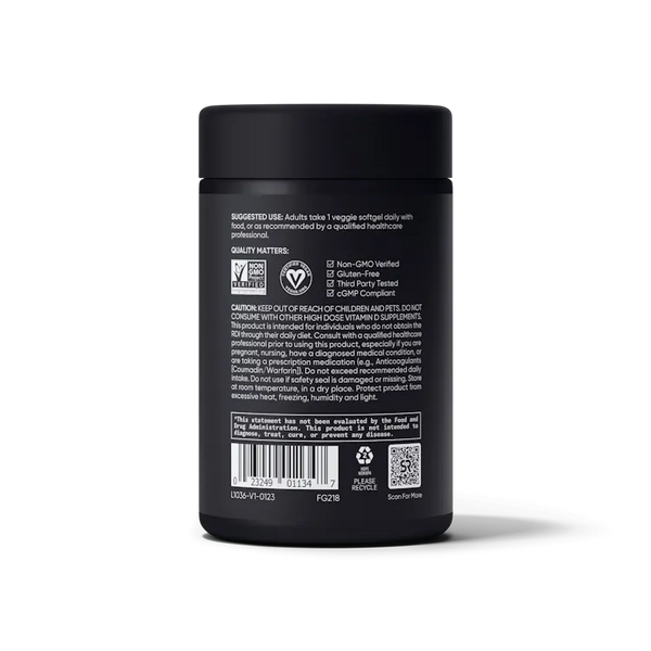 Vitamine D3 + K2 60 vegetarische softgels
