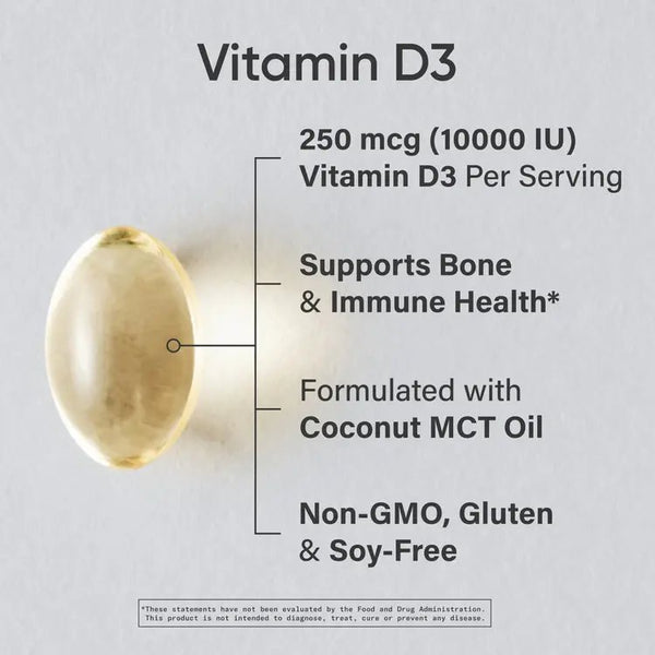 Vitamin D3 5000iu (360 softgels) - Sports Research Nederland